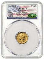 2026-W 1916 Mercury Gold Coin FDD CAC SP70 250 Label