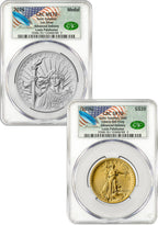 2026 1907 Saint-Gaudens High Relief $20 Gold Coin & Silver Medal Set AD CAC SP70/MS70 Founders