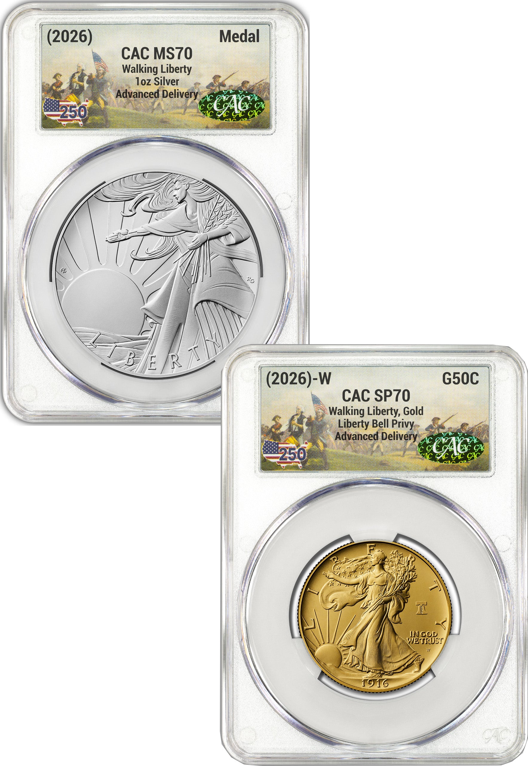 2026-W Best of the Mint 1916 Gold Walking Liberty Half & Silver