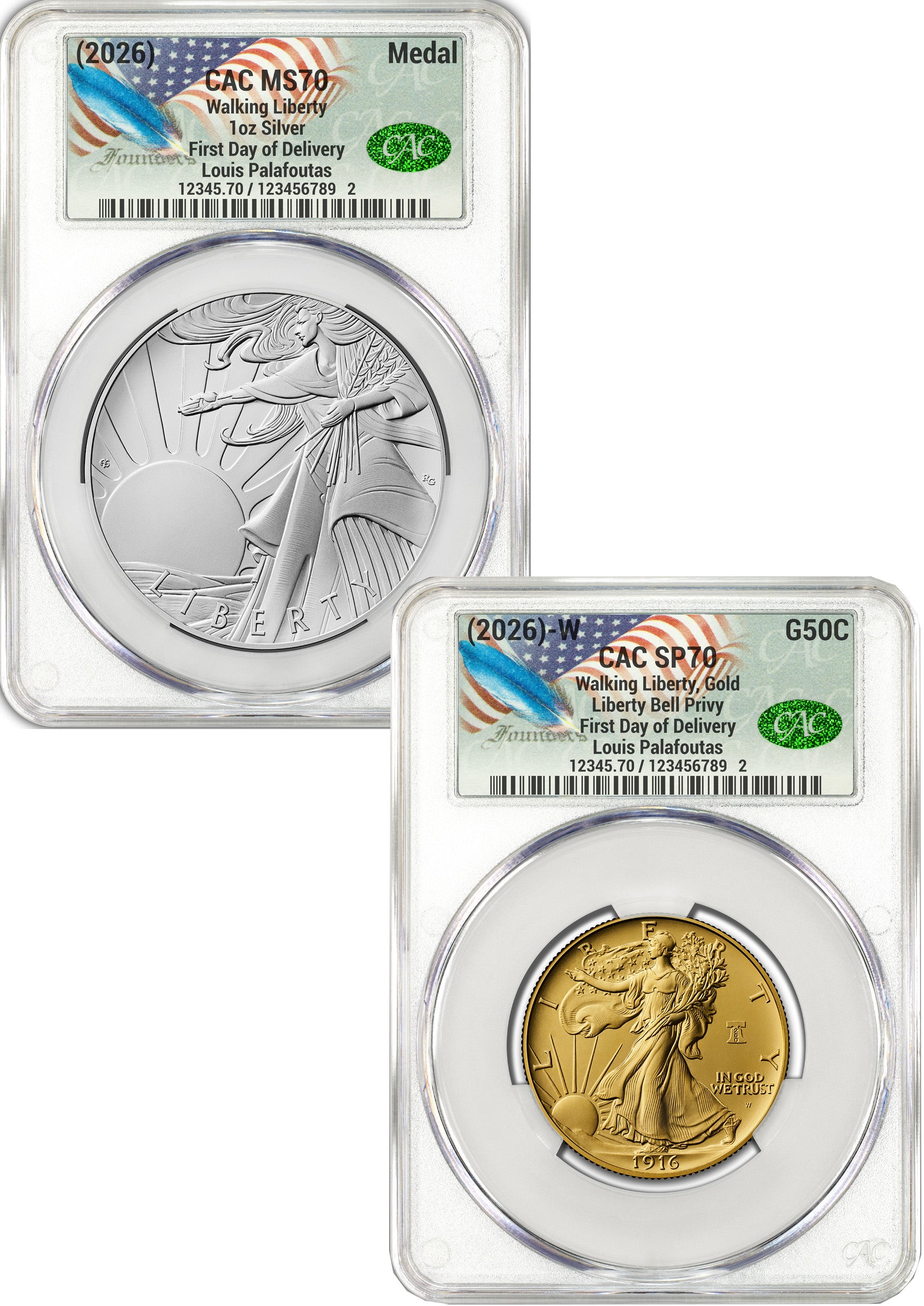 2026-W Best of the Mint 1916 Gold Walking Liberty Half & Silver