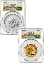 2026 Best of the Mint 1804 Draped Bust Gold Coin & Silver Medal Set FDD CAC SP70/MS70 Battlefield