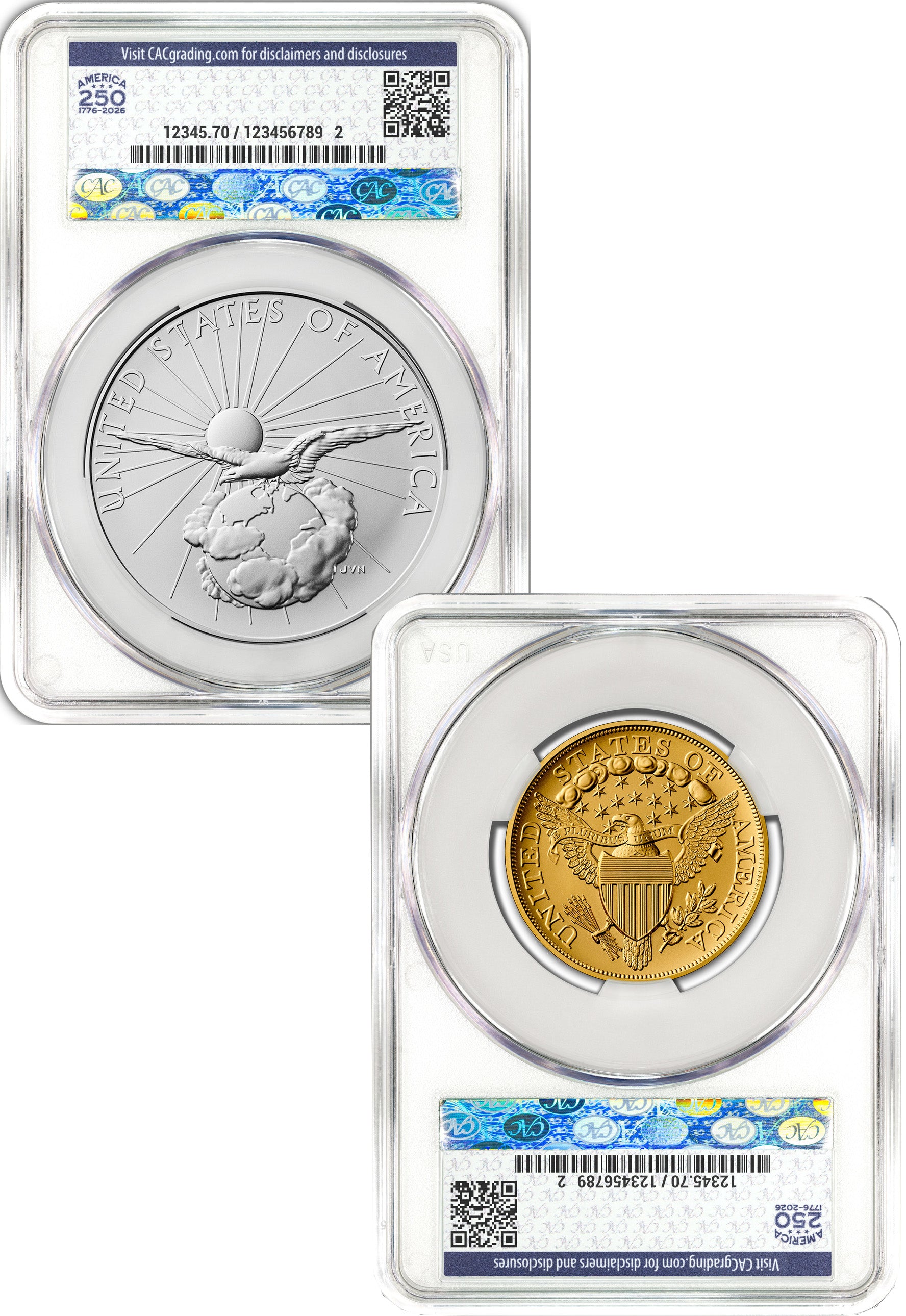2026 Best of the Mint 1804 Draped Bust Gold Coin & Silver Medal Set FDD CAC SP70/MS70 Battlefield
