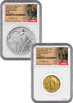 2026 Best of Mint 1916 Standing Gold Liberty Quarter & Silver Medal Set AR NGC SP70 Hancock