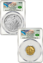 2026 Best of the Mint 1916 Gold Standing Liberty Quarter & Silver Medal Set FDD CAC SP70/MS70 Founders