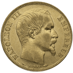 20 Franc French Napoleon III Gold Coin