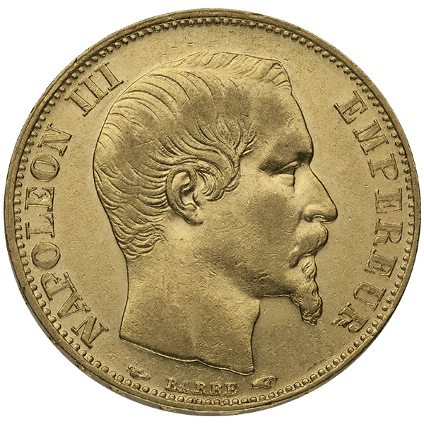 20 Franc French Napoleon III Gold Coin