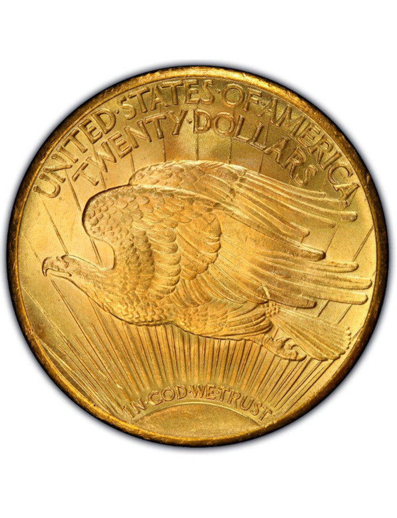 Random Date 1908-1932 Saint-Gaudens (With Motto) $20 Gold Double Eagle AU