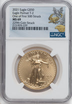 2021 2 Coin Set T2 Gold Silver Eagles 229th Dusk & Dawn 35th Anniversary NGC MS69