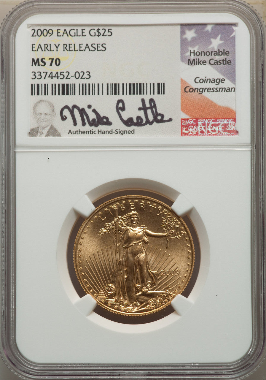 2009 $25 Half-Ounce Gold Eagle First Strike Modern Issues NGC MS70