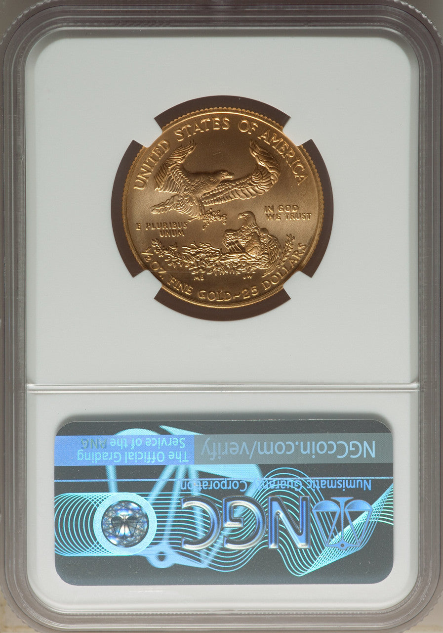 2009 $25 Half-Ounce Gold Eagle First Strike Modern Issues NGC MS70