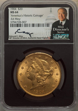 1904 $20 Liberty Double Eagle NGC MS64 Ed Moy