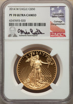 2014-W $50 One-Ounce Gold Eagle NGC PF70