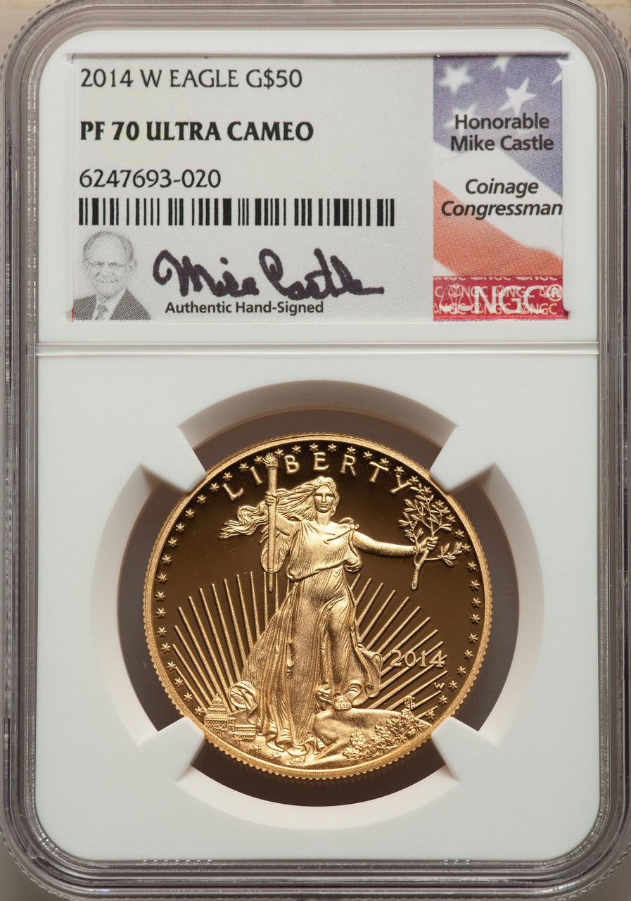 2014-W $50 One-Ounce Gold Eagle NGC PF70