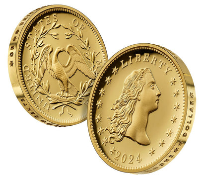 2024-W 230th Anniversary Flowing Hair Gold Dollar AD CAC PR70 Founders Label