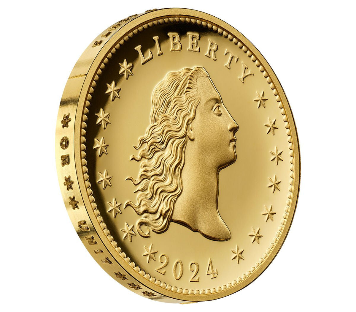 2024-W 230th Anniversary Flowing Hair Gold Dollar AD CAC PR70 
