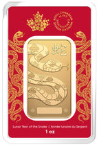 2025 1 oz Gold Bar Lunar Year of the Snake
