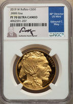 2019-W $50 One-Ounce American Buffalo .9999 Fine Gold NGC PF70