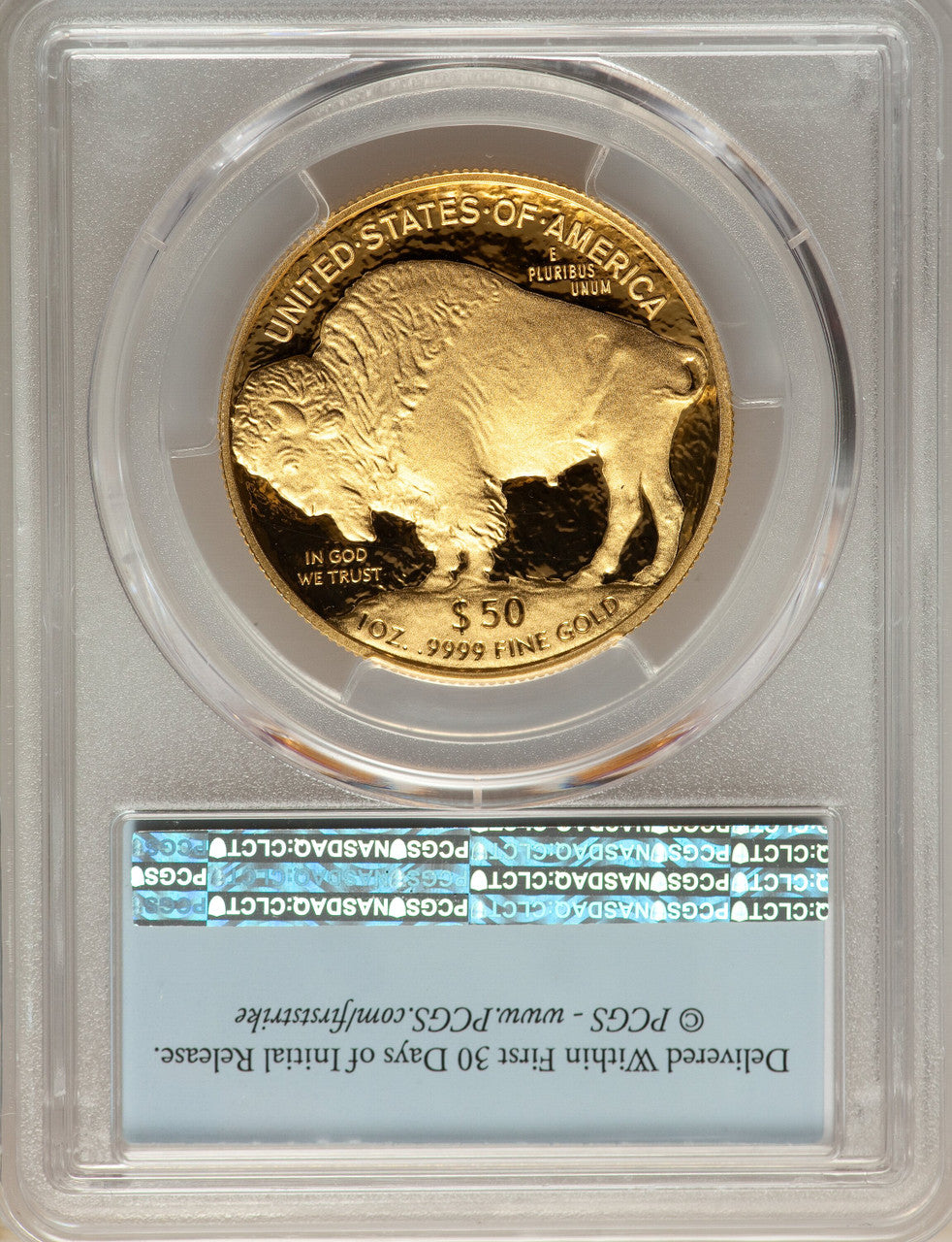 2019-W $50 One-Ounce American Buffalo .9999 Fine Gold First Strike PCGS PR70