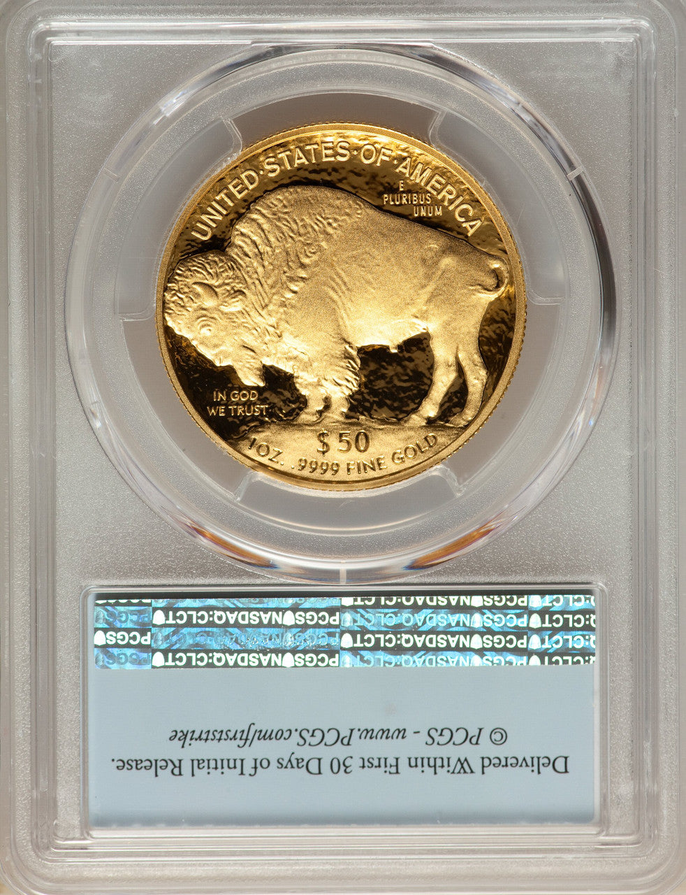 2019-W $50 One-Ounce American Buffalo .9999 Fine Gold First Strike PCGS PR70