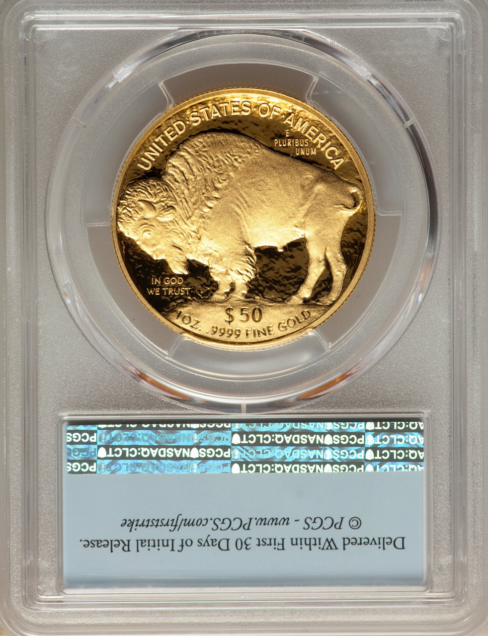 2019-W $50 One-Ounce American Buffalo .9999 Fine Gold First Strike PCGS PR70