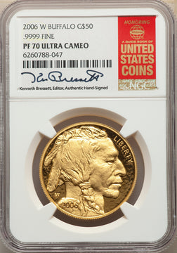 2006-W $50 One-Ounce Gold Buffalo .9999 Fine Gold NGC PF70