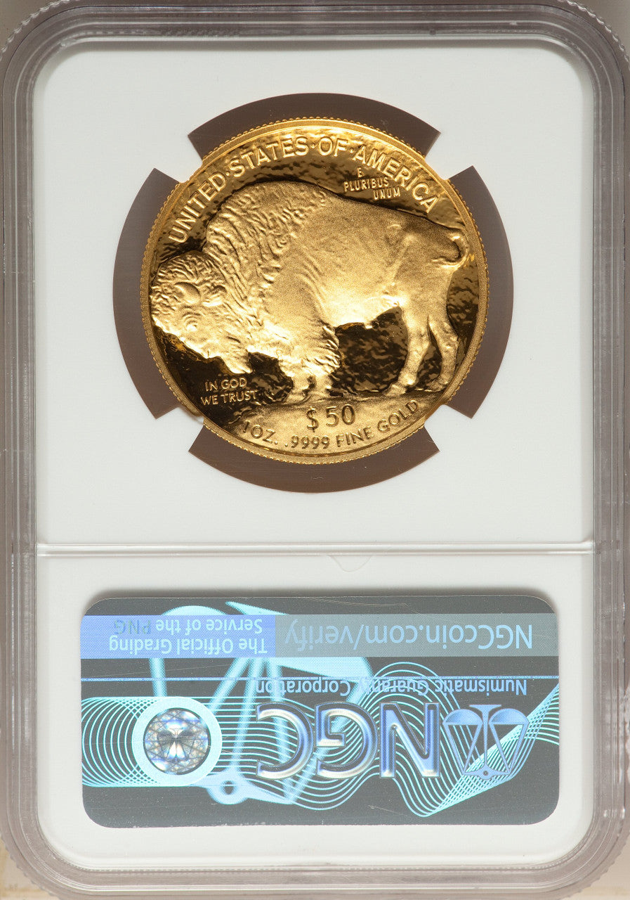 2019-W $50 One-Ounce American Buffalo .9999 Fine Gold First Day of Issue NGC PF70