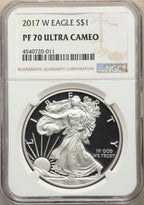 2017-W S$1 Silver Eagle NGC MS70