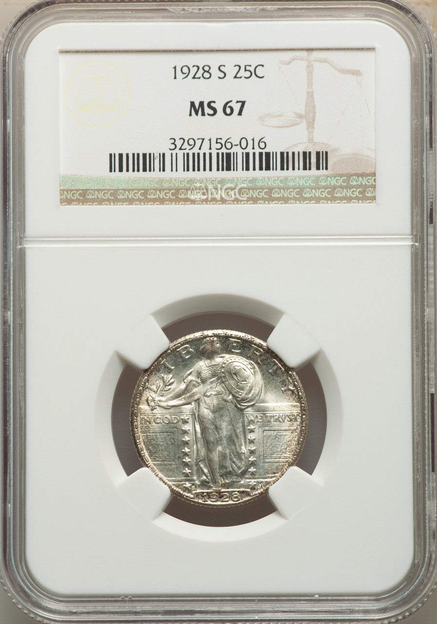 1928-S 25C Standing Liberty Quarter NGC MS67