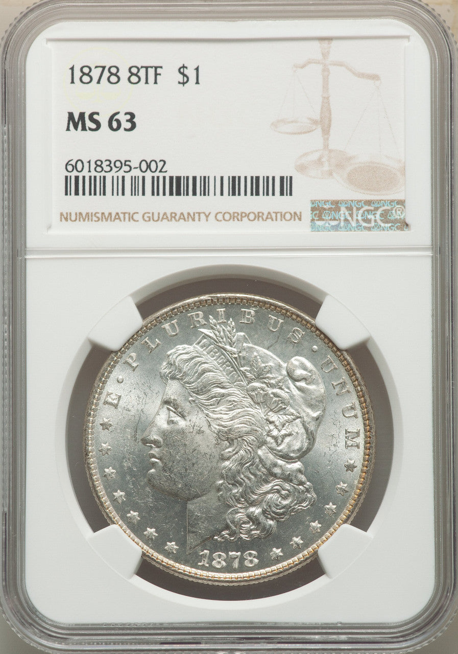 1878 8TF S$1 Morgan Dollar NGC MS63