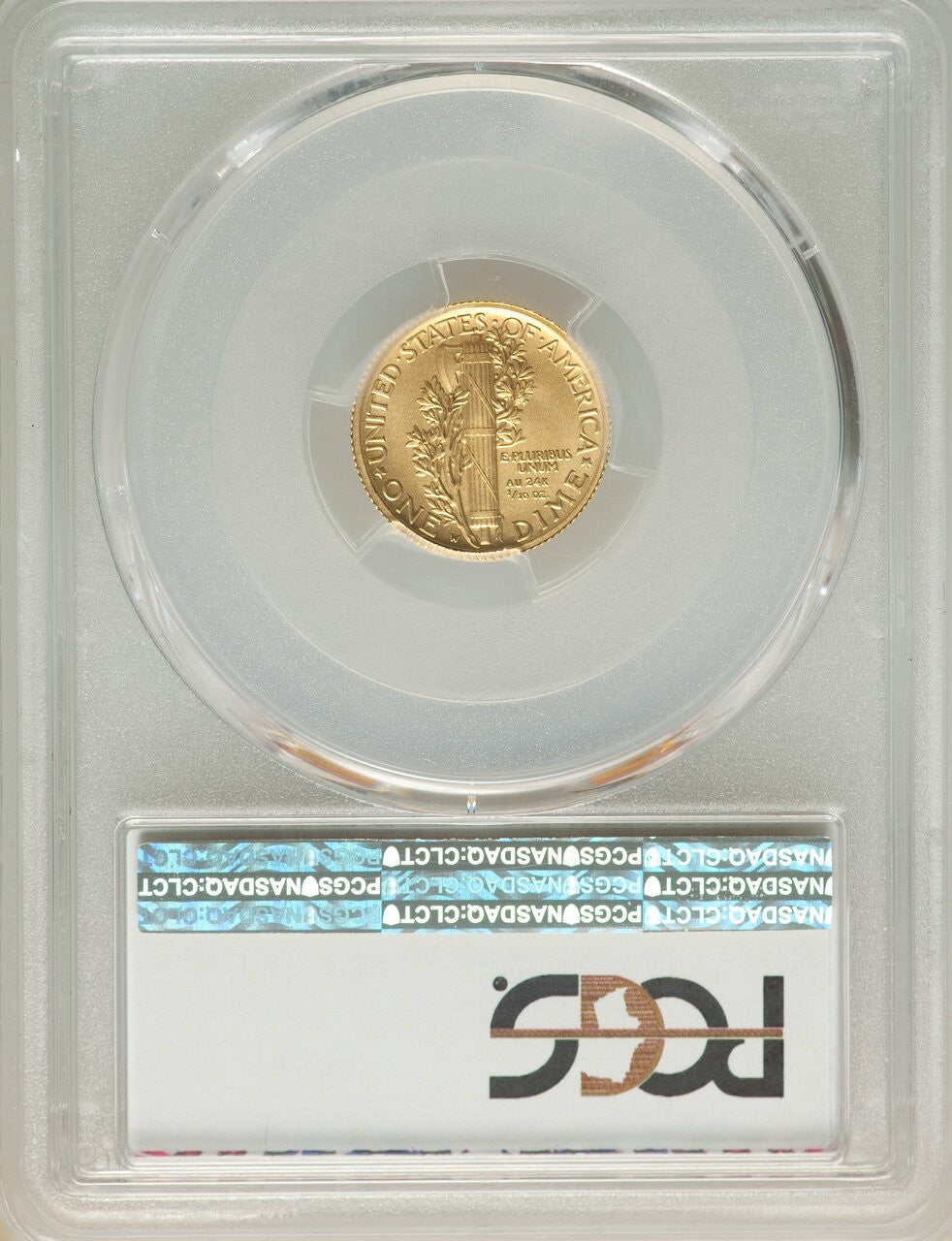 2016-W 10C Mercury Dime Gold 100th Anniversary First Strike PCGS SP70