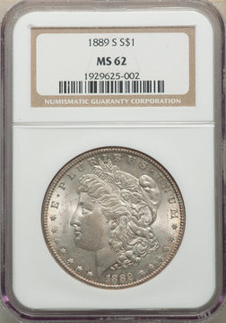 1889-S S$1 Morgan Dollar NGC MS62