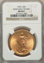 1925 $20 NGC Plus Saint-Gaudens Double Eagle NGC MS64+