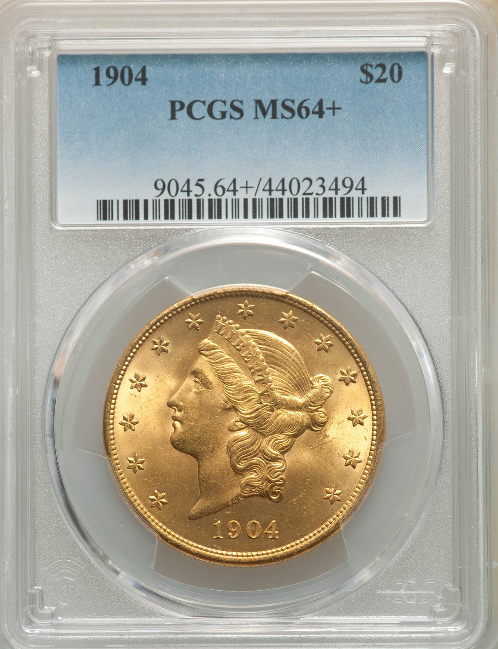 1904 $20 Liberty Liberty Double Eagle PCGS MS64+