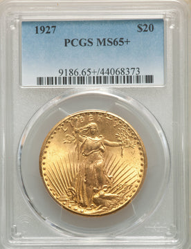 1927 $20 Saint-Gaudens Double Eagle PCGS MS65+