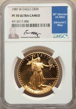 1987-W $50 One-Ounce Gold Eagle NGC PF70