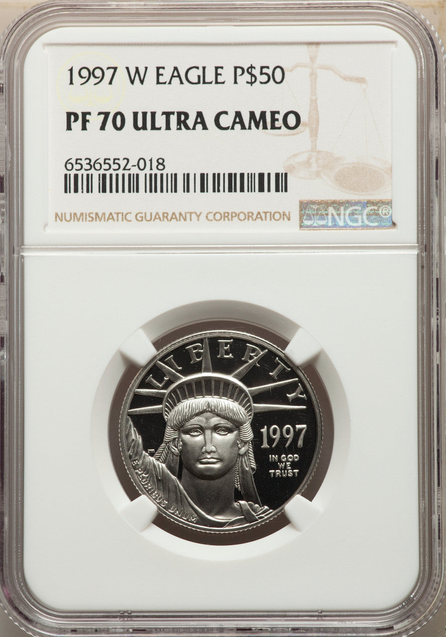 1997-W $50 Half-Ounce Platinum Eagle NGC PF70
