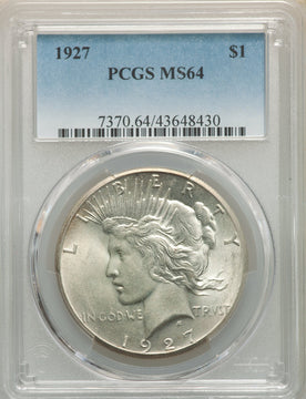 1927 S$1 Peace Dollar PCGS MS64