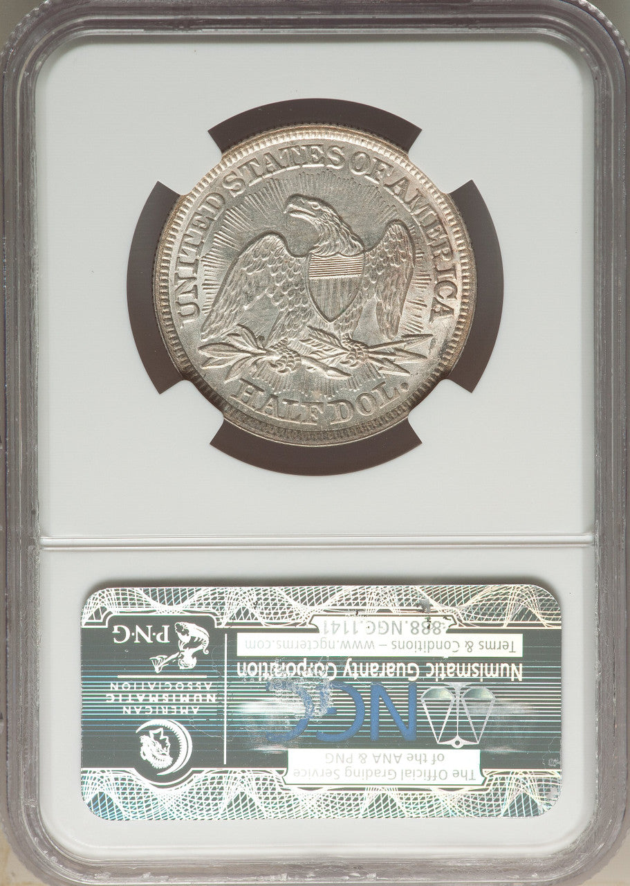 1853 50C Arrow and Rays Seated Half Dollar NGC MS63