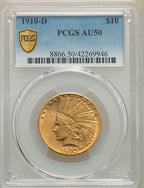 1910-D $10 Indian Eagle PCGS AU50
