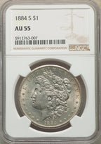 1884-S S$1 Morgan Dollar NGC AU55