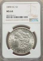 1890-CC S$1 Morgan Dollar NGC MS64