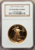 1987-W $50 One-Ounce Gold Eagle NGC PF70