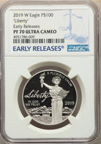 2019-W $100 One-Ounce Platinum Eagle Liberty First Strike NGC PF70
