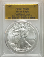 2022 S$ Silver Eagle FDI PCGS MS70