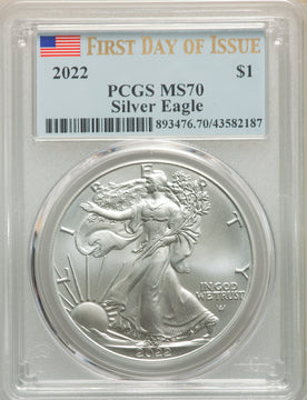 2022 S$ Silver Eagle FDI PCGS MS70