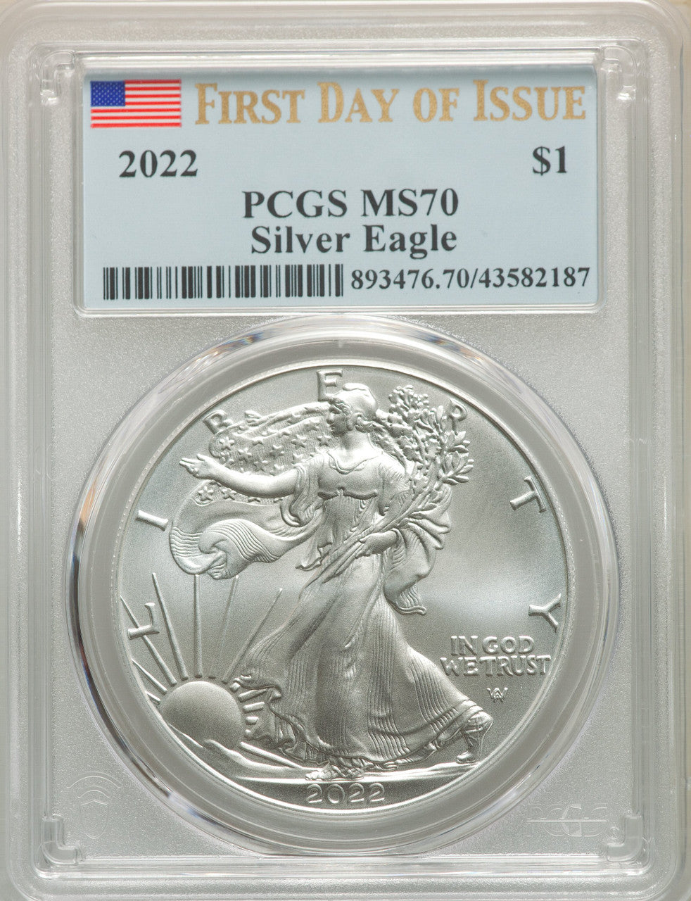 2022 S$ Silver Eagle FDI PCGS MS70
