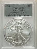 2022 S$ Silver Eagle FS 1 of 2022 PCGS MS70