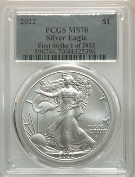 2022 S$ Silver Eagle FS 1 of 2022 PCGS MS70