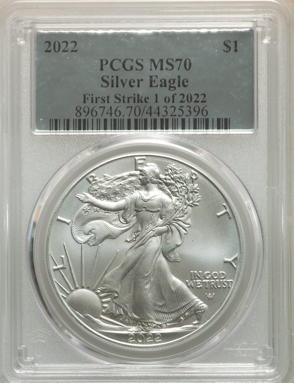 2022 S$ Silver Eagle FS 1 of 2022 PCGS MS70