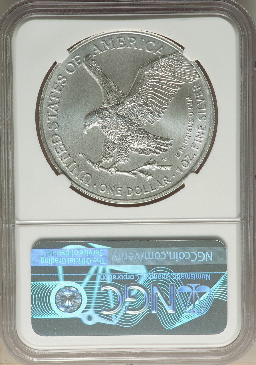 2022-(W) Silver Eagle Struck at West Point FDI NGC MS70 Eagle Label